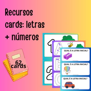 Cards do alfabeto e números