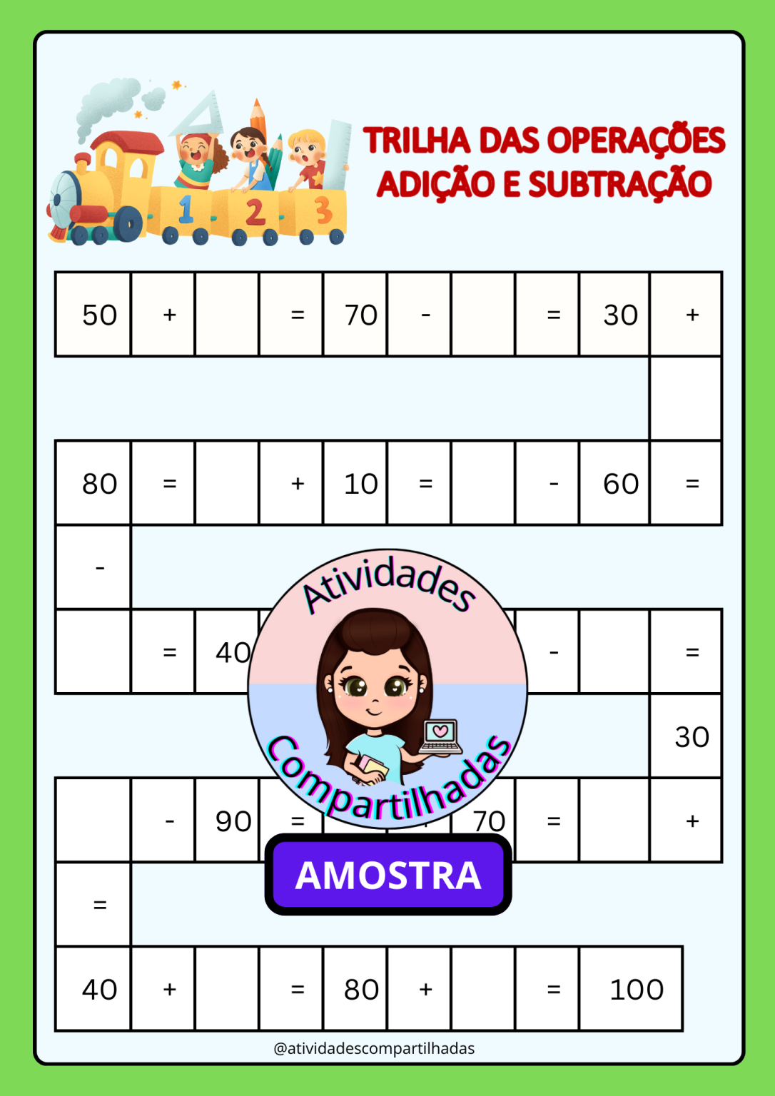 Atividades Trilhas Matemáticas – Loja Atividades compartilhadas – Por ...