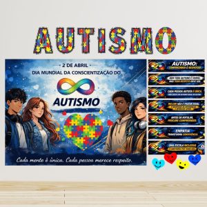 Kit 2 Painéis – Conscientização sobre o Autismo